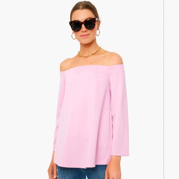 Tuckernuck Lilac Miranda Off the Shoulder Blouse - Picture 1 of 10